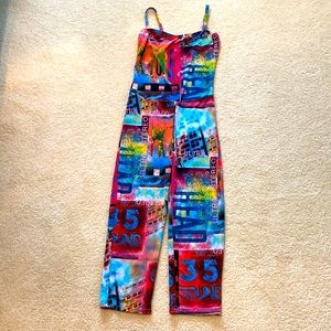 Algy One piece cropped leg dance costume medium Adult